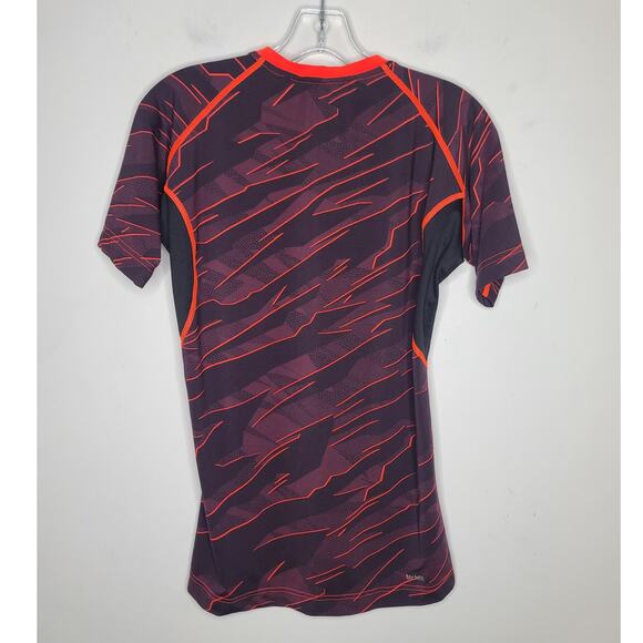 Adidas orange black short sleeve rashguard baselayer shirt - medium - Picture 2 of 6